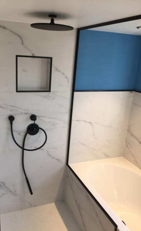 Salle de bain marbre